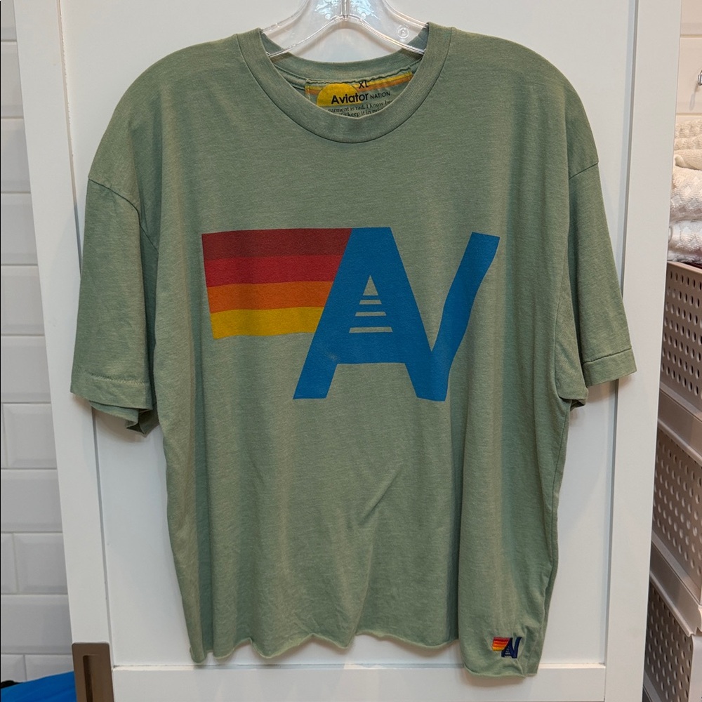 Aviator nation tee - sage green